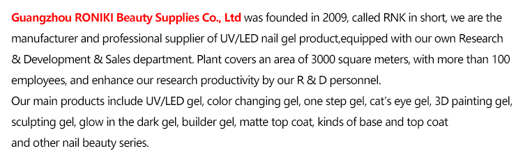 RONIKI Supply Private Label OEM Metallic Color UV Gel Nail Polish