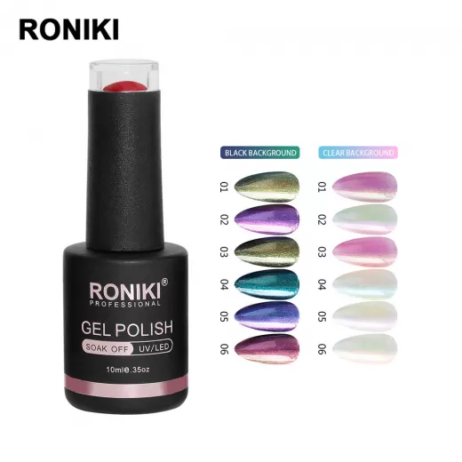 RONIKI Nail Gel Polish | 10ml 12 New Rainbow Mermaid Gel