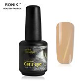 RONIKI Nude Cat'S Eye Gel, Light Pink Cat Eye Nails