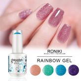 rainbow gel nails