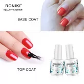 RONIKI No Wipe Clear UV/LED Base/Top Coat UV Gel Nail Polish