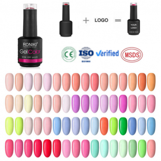 RONIKI Free sample design color wholesale product gel nail polish bottle 15ml soak uv gel nail polish OEM private label